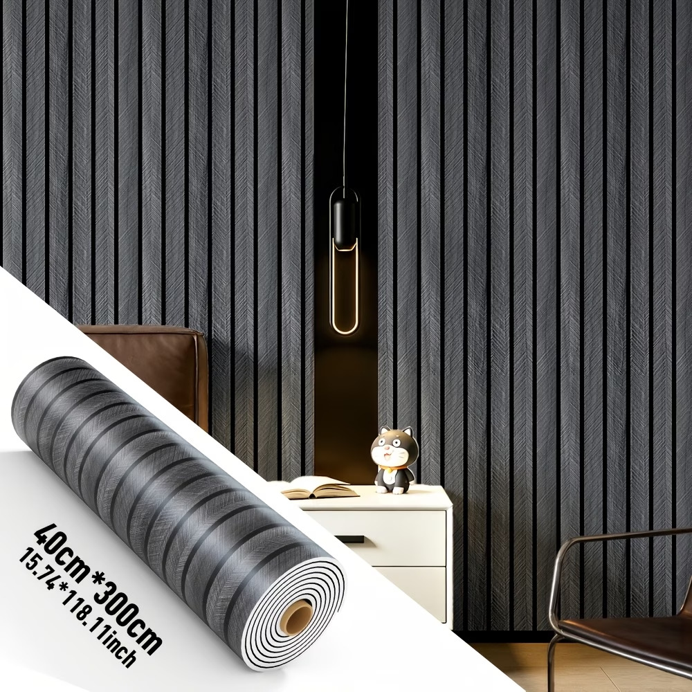 Pvc Panel Background - Panel Dinding Motif Kayu Perekat Sendiri,