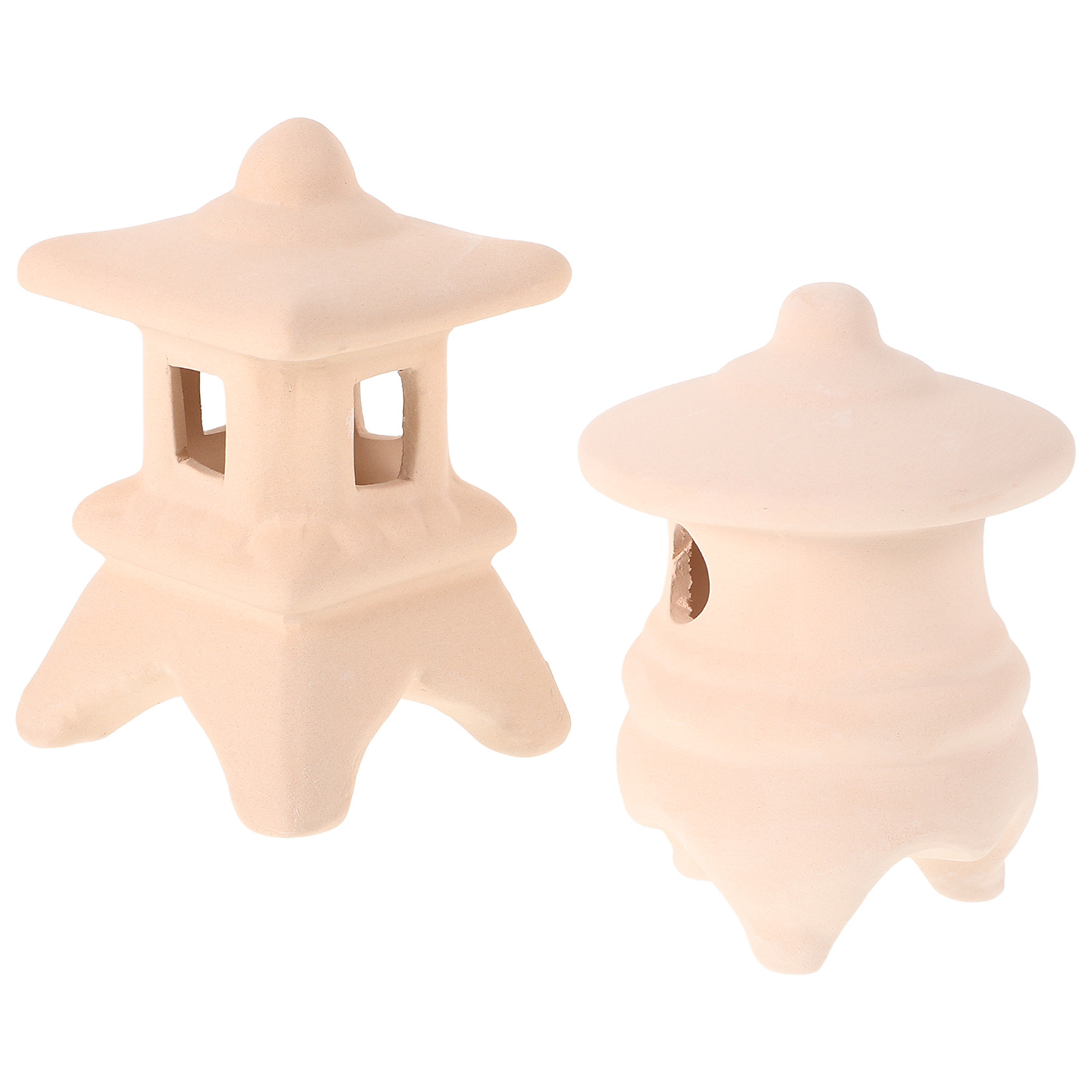 Hide Cave Ceramic - 2Pcs Dekorasi Akuarium Keramik untuk Tempat