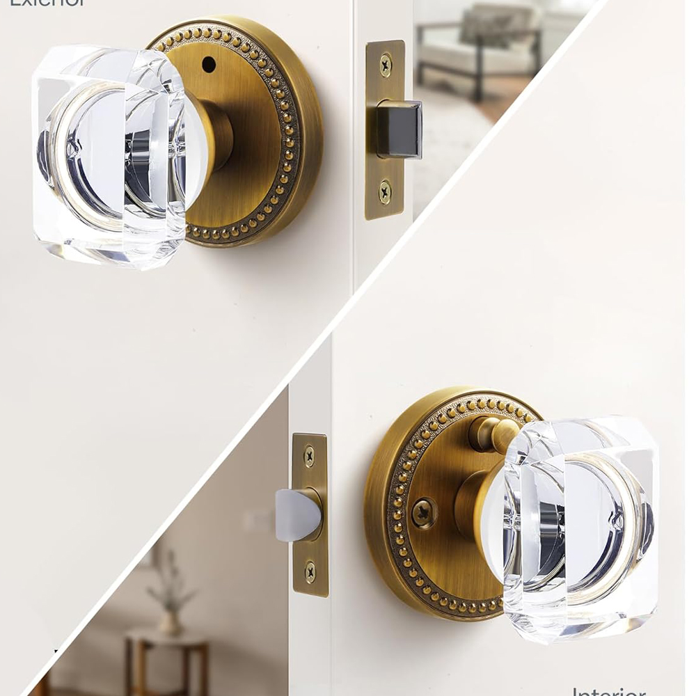 Glass Door Hinge - Gagang pintu kristal yang dipoles, kamar