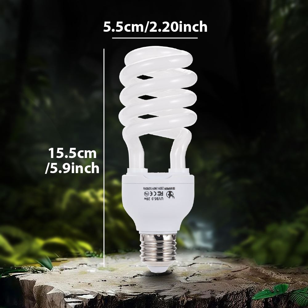 Lampu UVB Reptil 26W 5.0 E27 S - Calcium Powder Reptile ulasan dan harga