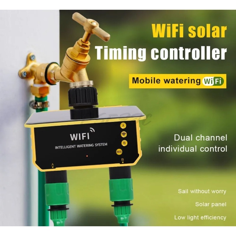Pengontrol Irigasi Katup Air T - Timer Dual Outlet ulasan dan harga