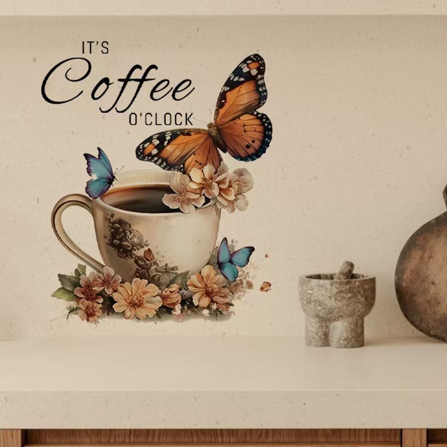 Stiker PVC Kreatif IT's Coffee - Pvc Panel Background ulasan dan harga