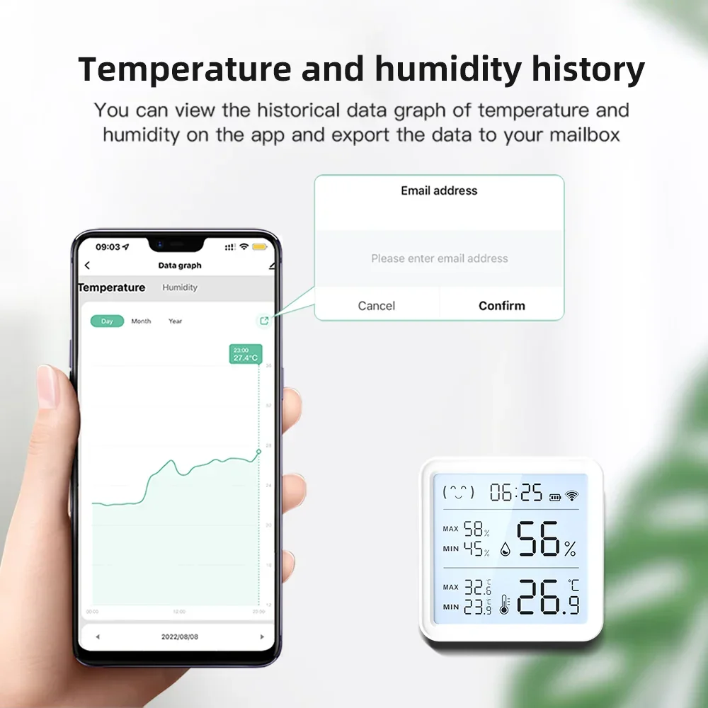 Sensor Kelembaban Suhu WiFi Tu - Digital Hygrometer Probe ulasan dan harga